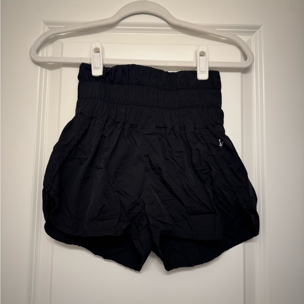 Free People Movement Black Women's High-Waisted Shorts